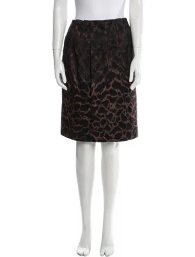 Pre-owned Ferragamo Silk Knee-length Skirt In Black