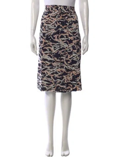 Pre-owned Ferragamo Silk Knee-length Skirt In Black