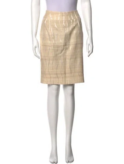 Pre-owned Ferragamo Silk Knee-length Skirt In Neutral