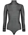 Ferragamo Sheer Silk Crepe Bodysuit