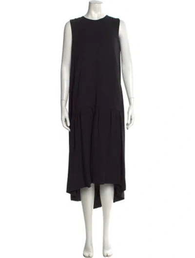 Pre-owned Ferragamo Silk Long Dress In Blue