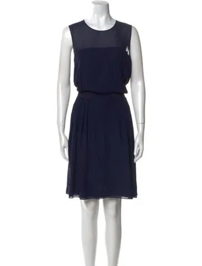 Pre-owned Ferragamo Silk Midi Length Dress In Blue