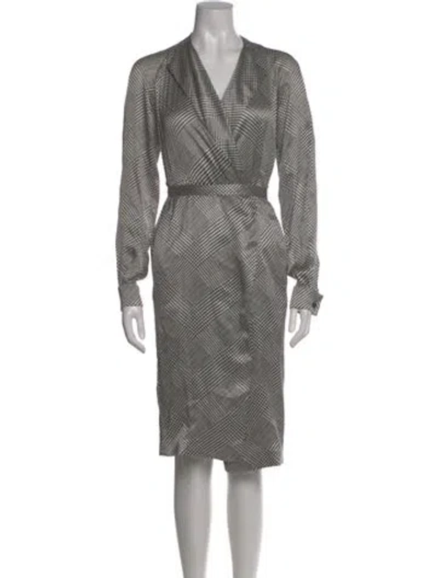 Pre-owned Ferragamo Silk Midi Length Dress In Multi