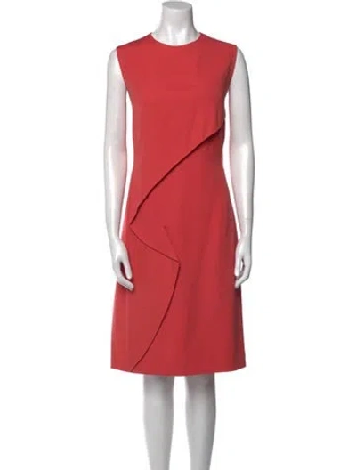 Pre-owned Ferragamo Silk Midi Length Dress In Pink