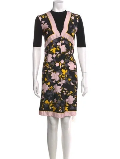 Pre-owned Ferragamo Silk Mini Dress In Multi
