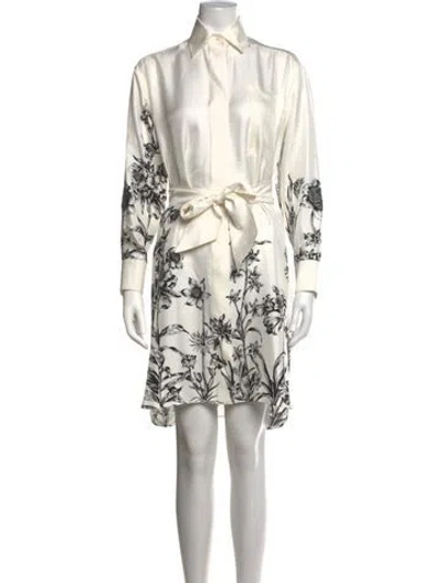 Pre-owned Ferragamo Silk Mini Dress In Multicolor