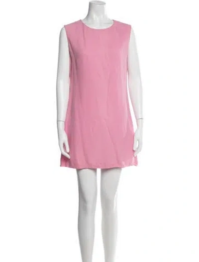 Pre-owned Ferragamo Silk Mini Dress In Pink