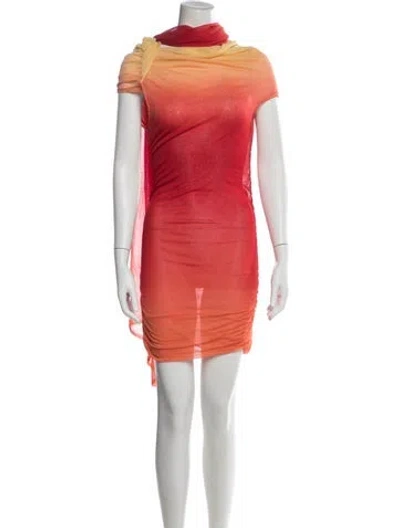 Pre-owned Ferragamo Silk Mini Dress In Red