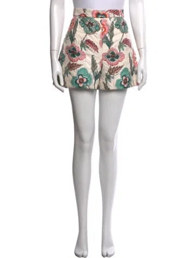Pre-owned Ferragamo Silk Mini Shorts In White