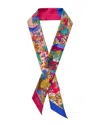 Ferragamo Silk Neck Bow In Multi