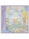 Ferragamo Atelier Print Silk Foulard In Purple