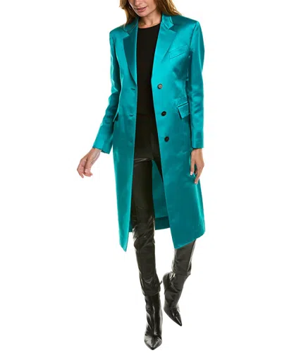 Ferragamo Silk Outerwear In Blue