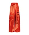 Ferragamo Silk Palazzo Trouser