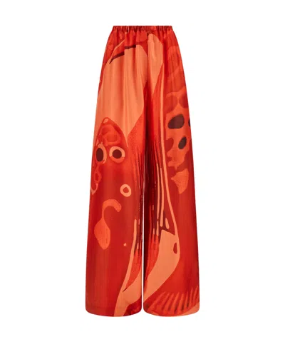 FERRAGAMO SILK PALAZZO TROUSER