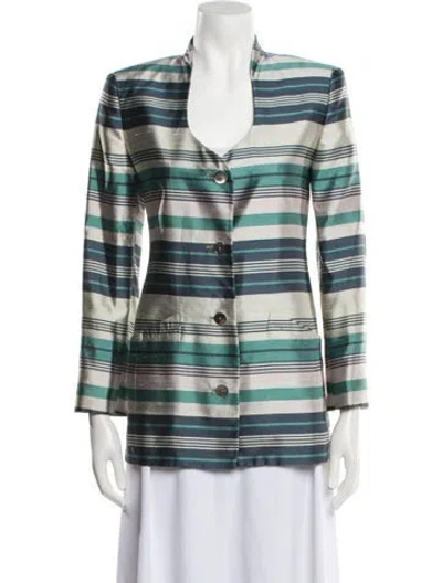 Pre-owned Ferragamo Silk Printed Jacket In Multi