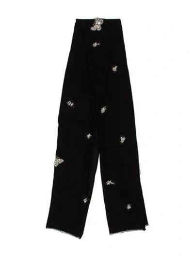 Pre-owned Ferragamo Silk Printed Scarf In Blue