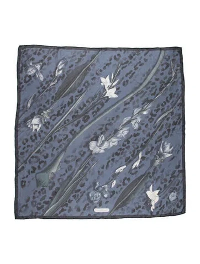 Pre-owned Ferragamo Silk Printed Scarf In Brown