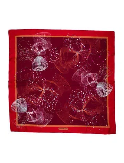 Pre-owned Ferragamo Silk Printed Scarf In Multi