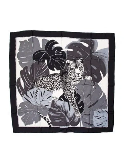 Pre-owned Ferragamo Silk Printed Scarf In Multi
