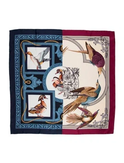Pre-owned Ferragamo Silk Printed Scarf In Multi