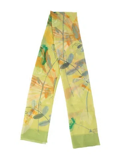 Pre-owned Ferragamo Silk Printed Scarf In Multi