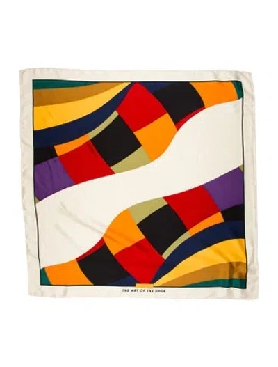 Pre-owned Ferragamo Silk Printed Scarf In Neutral