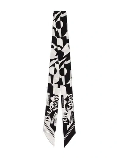 Pre-owned Ferragamo Silk Printed Scarf W/ Tags In Multi