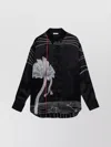 Ferragamo Black Silk Satin Shirt In Black
