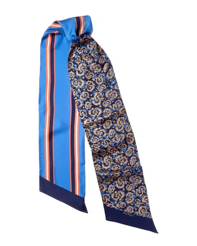 Ferragamo Silk Scarf In Blue