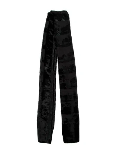 Pre-owned Ferragamo Silk Scarf In Black