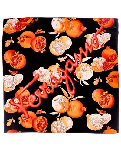 Ferragamo Silk Scarf In Transparent