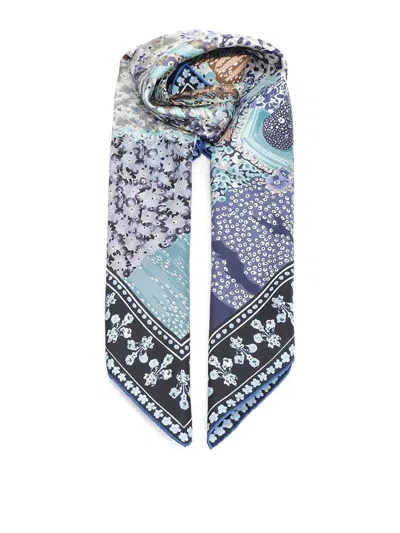 Ferragamo Silk Scarf In Blue