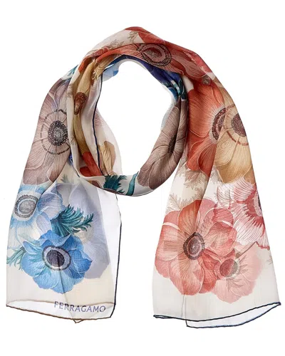 Ferragamo Silk Scarf In Multi