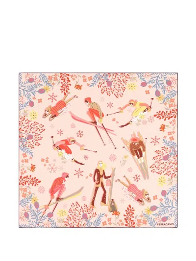 Ferragamo Silk Scarf In Multi