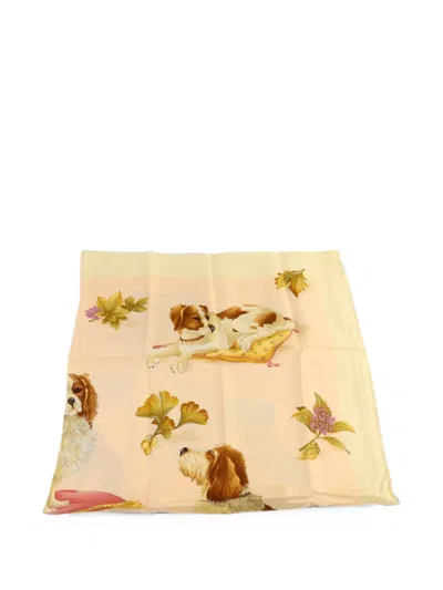Pre-owned Ferragamo Silk Scarf In Pink