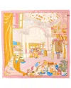 Ferragamo Graphic-print Silk Scarf In Pink