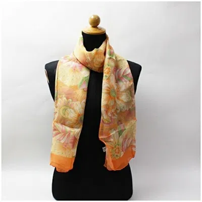 Pre-owned Ferragamo Silk Scarf () In Orange