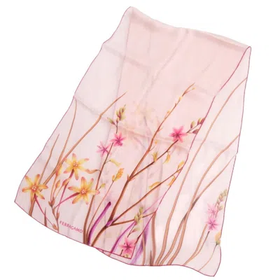 Pre-owned Ferragamo Silk Scarf () In Pink