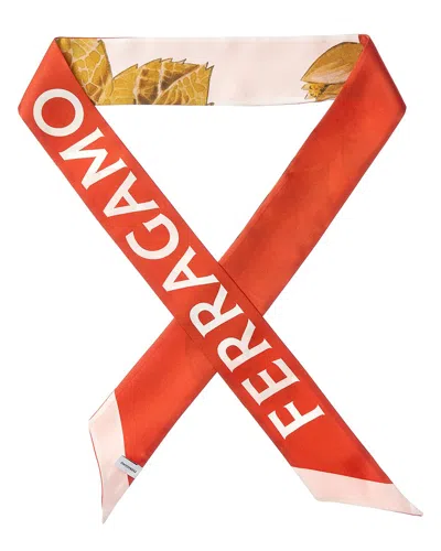 Ferragamo Silk Scarf In Red