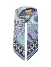 Ferragamo Silk Scarf Scarves And Foulards Blue In Multi