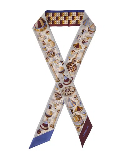 Ferragamo Silk Scarf In Animal Print