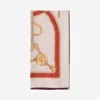 Ferragamo Chain Pattern Silk Scarf In Red