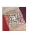 Ferragamo Silk Scarf With Feathers And Animal Motifs In Multi