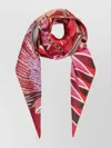 Ferragamo Silk Scarf With Giada Print And Floral Motif In Multi