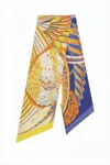 Ferragamo Silk Scarf With Pattern In Yellow