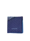 Ferragamo Logo-print Silk Scarf In Blue