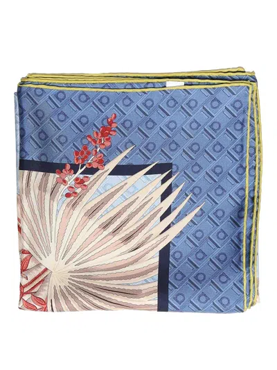 Ferragamo Silk Scarf With Print In Multi