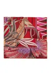 Ferragamo Silk Scarf With Print In Red