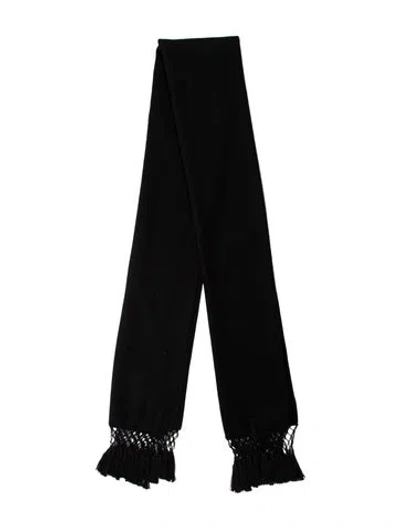 Pre-owned Ferragamo Silk Shawl In Black