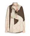 Ferragamo Silk Shirt With Sash In Brown